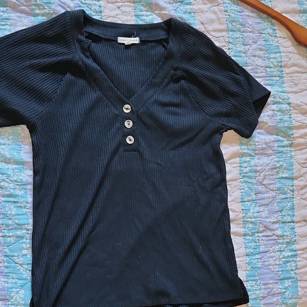 Threads 4 Thought Charcoal Ribbed Tee